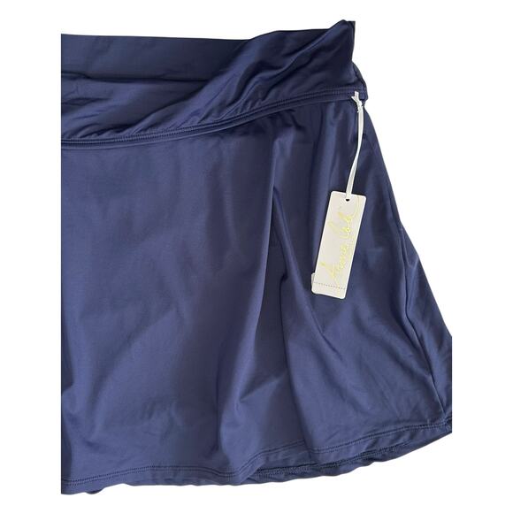 NWT Anne Cole Soft Band Skirted Swim Bottom Navy Blue Skirt Plus Size 24W - Picture 5 of 10